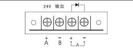 卸下變送器接線端的旋蓋，可以看到如圖所示的接線端子。